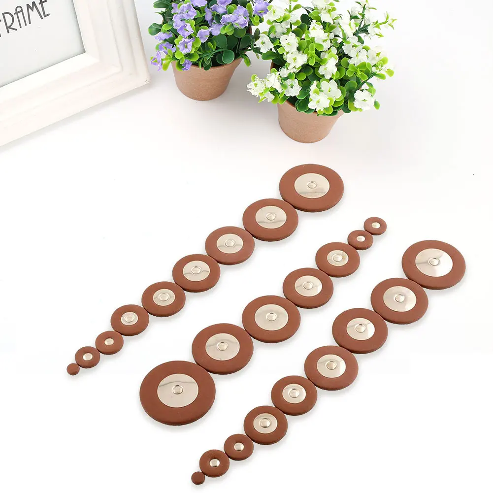 

Tenor Saxophone Coffe High Quality Leather Pads Professional Replacement 25PCS Parts Orange Tools Musical Saxphone Repair PU