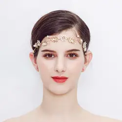 Свадебные украшения для головы заколка в виде цветка ручной работы вечерние аксессуары для волос, Корона цветочные хрустальные жемчужные