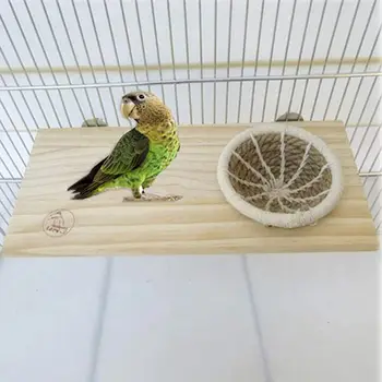 

Bird Breeding Nest Perch Wooden Hamster Mouse Stand Platform Cage Exercise Toys 11UA