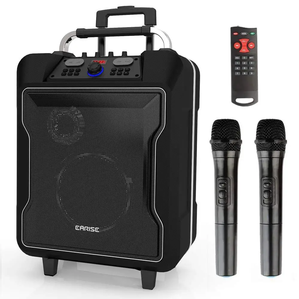 portable pa system with 2 wireless microphones