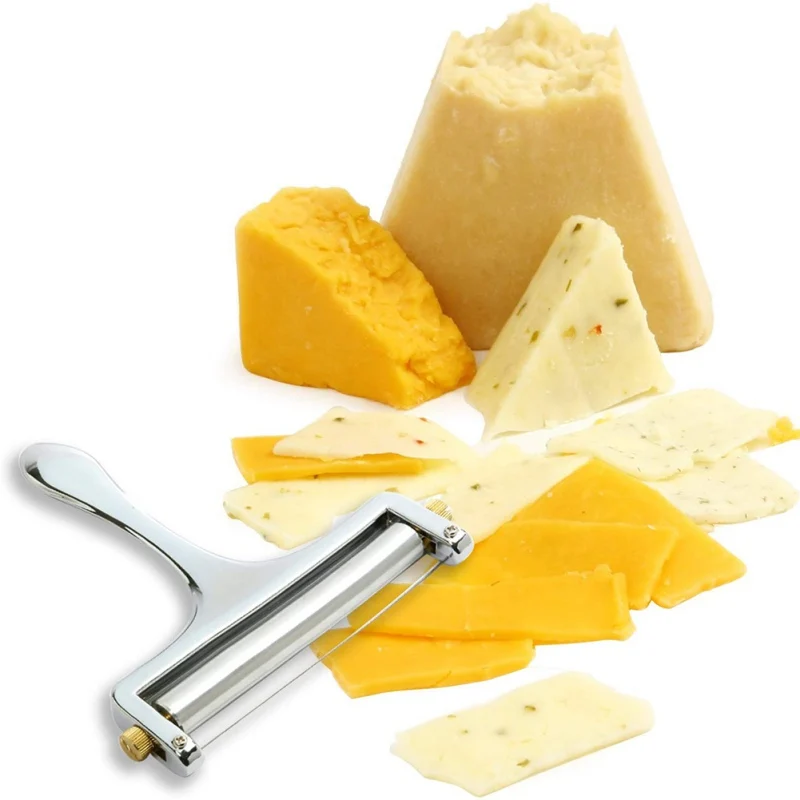 Регулируемая Серебряная нержавеющая сталь Сырная слайсер масло разделочная доска масло резак нож доска кухонный гаджет сырные инструменты