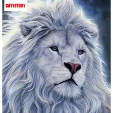 GATYZTORY 3D Алмазная живопись полная квадратная дрель домашний декор ремесло DIY Вышивка Стразы мозаичная картина на заказ фото голова льва