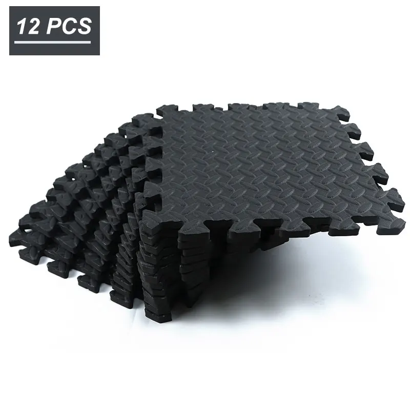 12PCS 30*30cm EVA Foam Leaf Grain Floor Mat Climbing Pad Splicing Mat