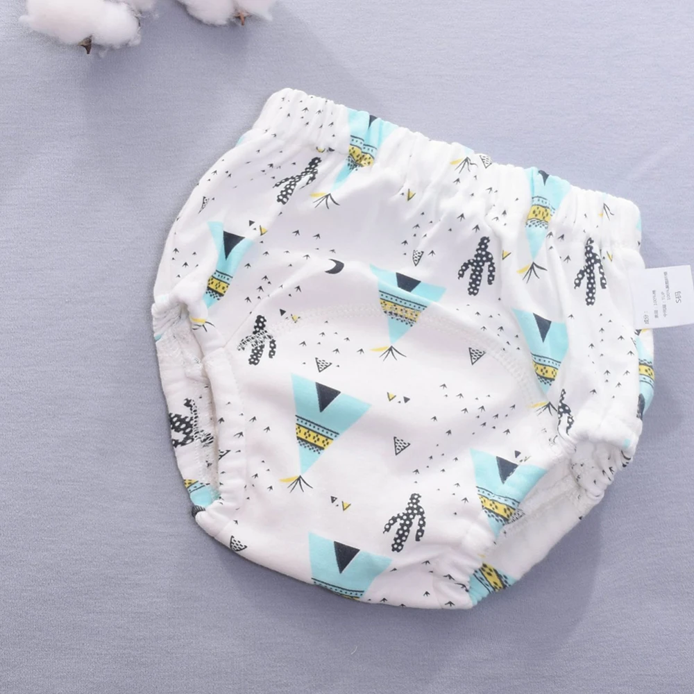 Light blue Детские подгузники; детские трусы для унитаза; детское нижнее белье; Многоразовые моющиеся подгузники; тренировочные брюки; антибактериальные трусики - Цвет: Light blue