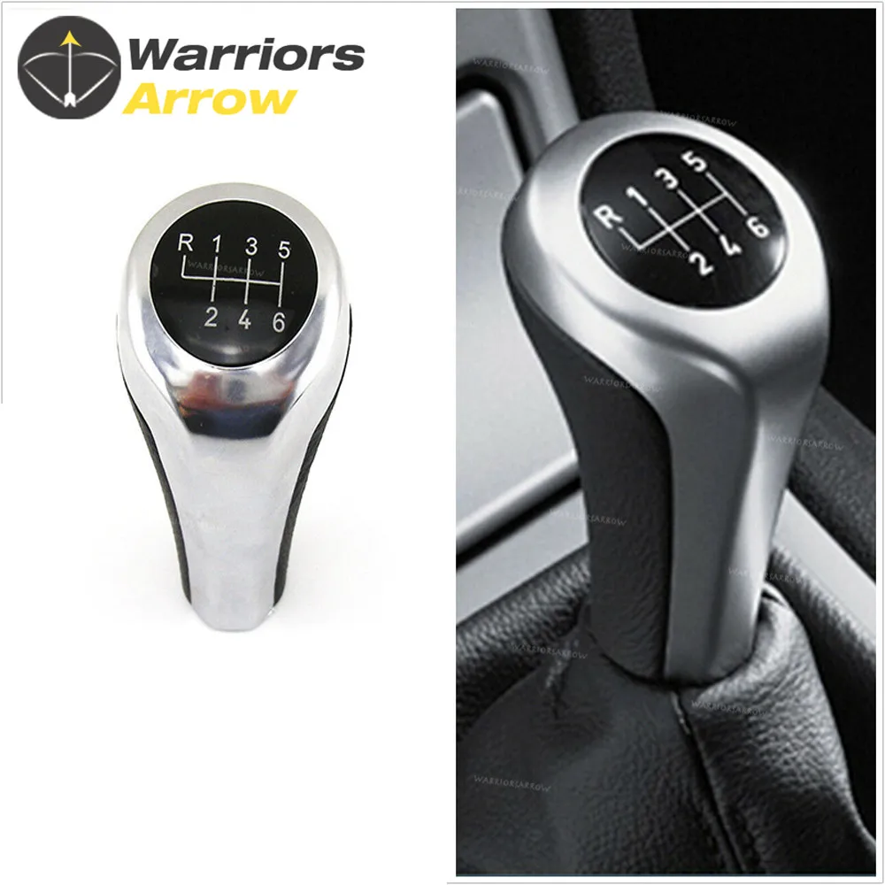 

For BMW 1 3 5 6 Series E46 E53 E60 E61 E63 E65 E81 E82 E83 E87 E90 E91 E92 Gear Shift Knob Chromed 5 6 Speed Matte Carbon Fiber