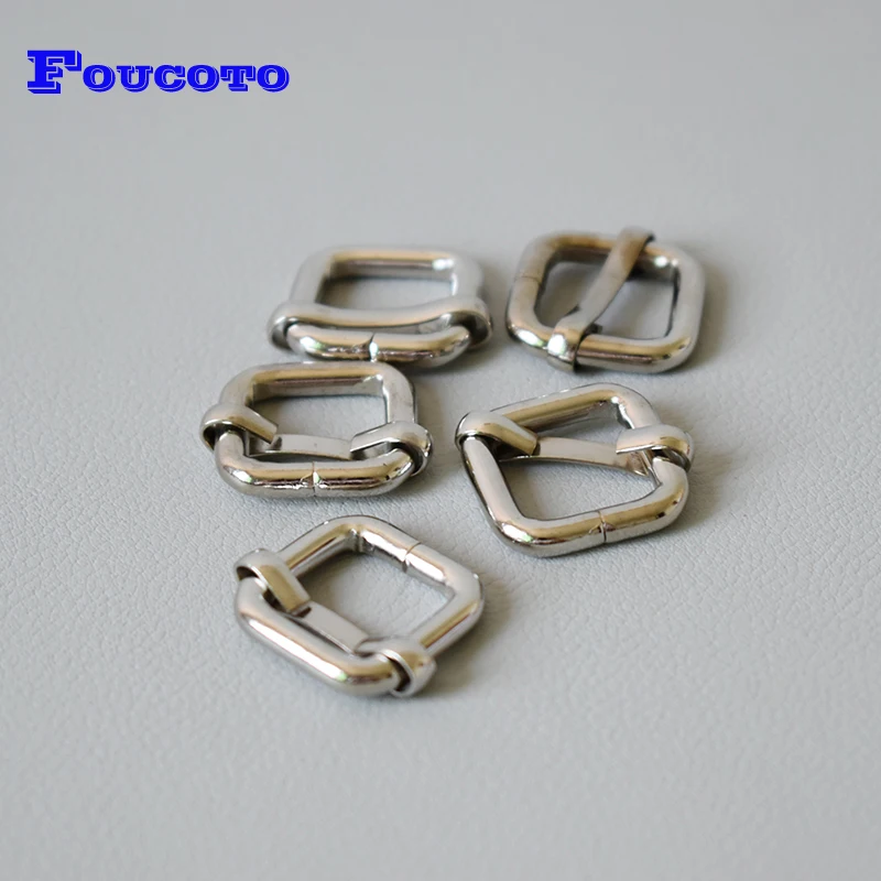 

100 Pieces/Lot 5/8 Inch(15mm) Silver Tri-Glide Slider Adjustable Buckle for Bags Webbing Belt Backpack and Bags Straps Diy Parts