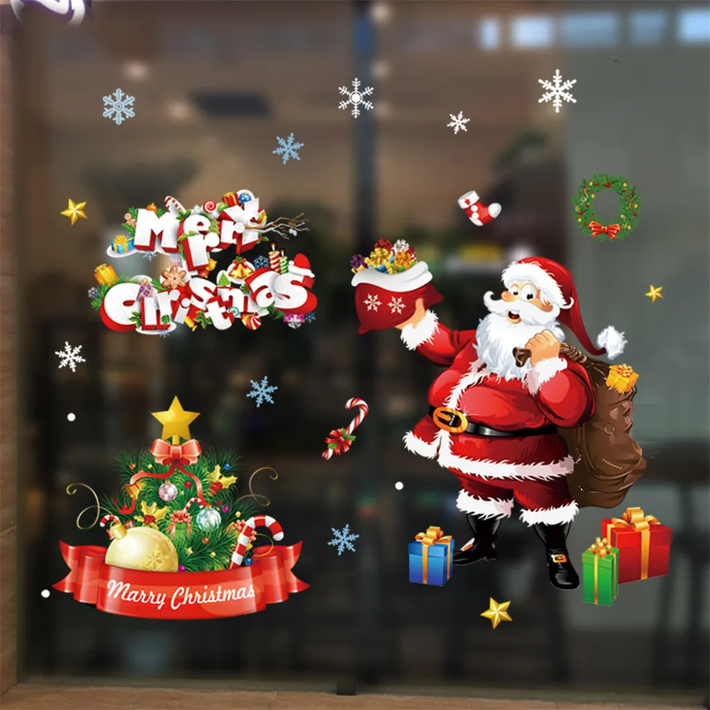 Christmas Window Stickers Xmas Glass Stickers Christmas Wall