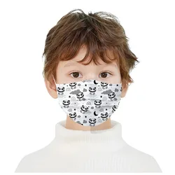 10/100Pcs Kids Disposable Mouth Masks Masque Children Cartoon Panda Print Face Shield Mask 3 Layers Protective Mascarillas Ninos