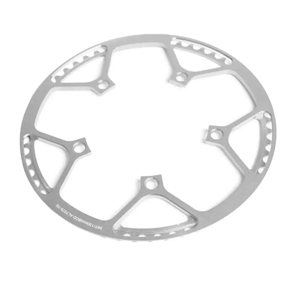 Grey 56T Пластина круглая коготь из алюминиевого сплава шестерня-коннектор велоинструменты складной Велосипедное колесо цепной передачи прочный зуб аксессуары, диски - Цвет: Grey 56T