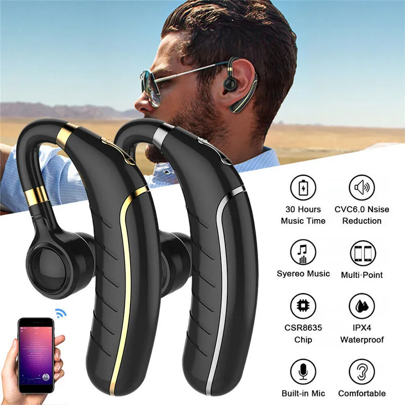 FC1 Bluetooth Earphone Wireless earphone 260mAh Battery Long Standby Earbud Music Headset With HD Microphone For Phone