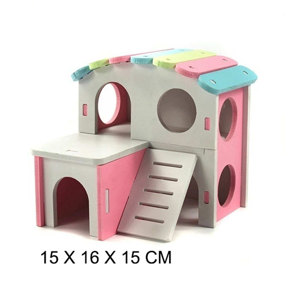 7 Wooden Hamster Staircase Sleeping House Golden Bear Nest Bed for Small Pets Chinchillas Guinea-pig Small Pets Cage Toys - Цвет: 7