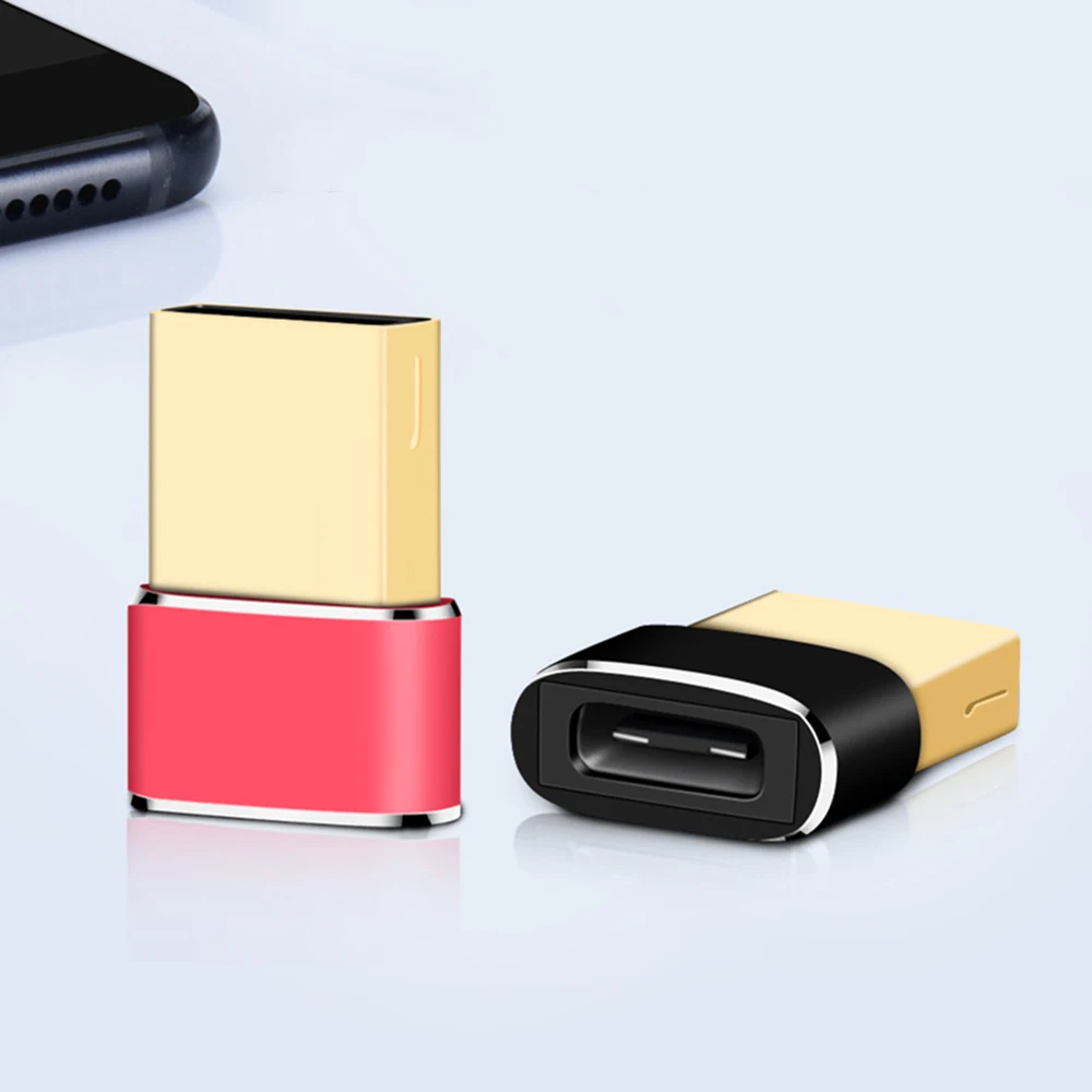Серый USB 2,0 Мужской к тип-c Женский конвертер адаптер Тип c USB-C OTG конвертер для Xiaomi Mi5 Mi6 huawei samsung USB Flash - Цвет: Серый