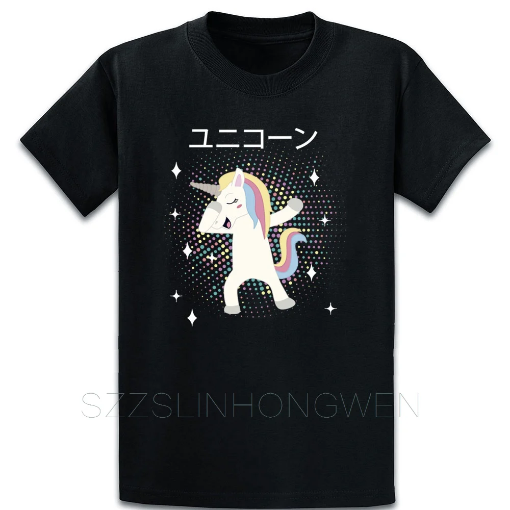 

Dabbing Unicorn Japanese Funny Anime Cute T Shirt Pictures Building O-Neck Custom Cotton Summer Slim Fitness Shirt