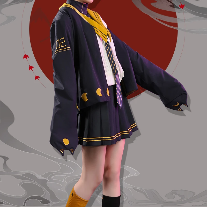 

Anime VOCALOID Kagamine Rin School Uniform Cosplay Costume Girl's Lovely Daily Dress H