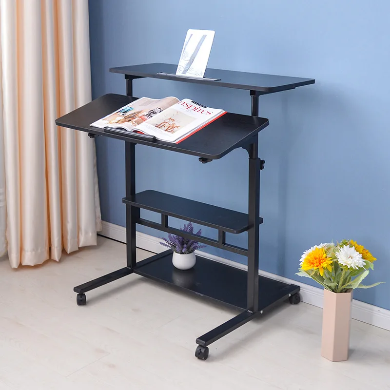 Portable Computer Table Adjustable Laptop Desk Study Table Bed Table Can be Lifted Standing Desk 80*40CM
