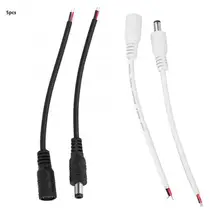 Детские носки, 5 пар 5,5x2,1 мм Мужской Женский DC Мощность баррель разъем Jack разъем провода кабеля баррель Мощность штепсельной вилки