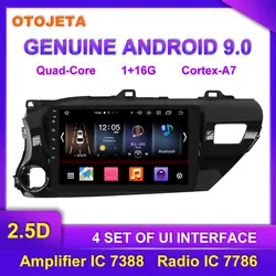 Завод прямых продаж OTOJETA Android 9,0 Автомобильный мультимедийный радио для Toyota Hilux 2016 10,25 "видео магнитофон gps навигация