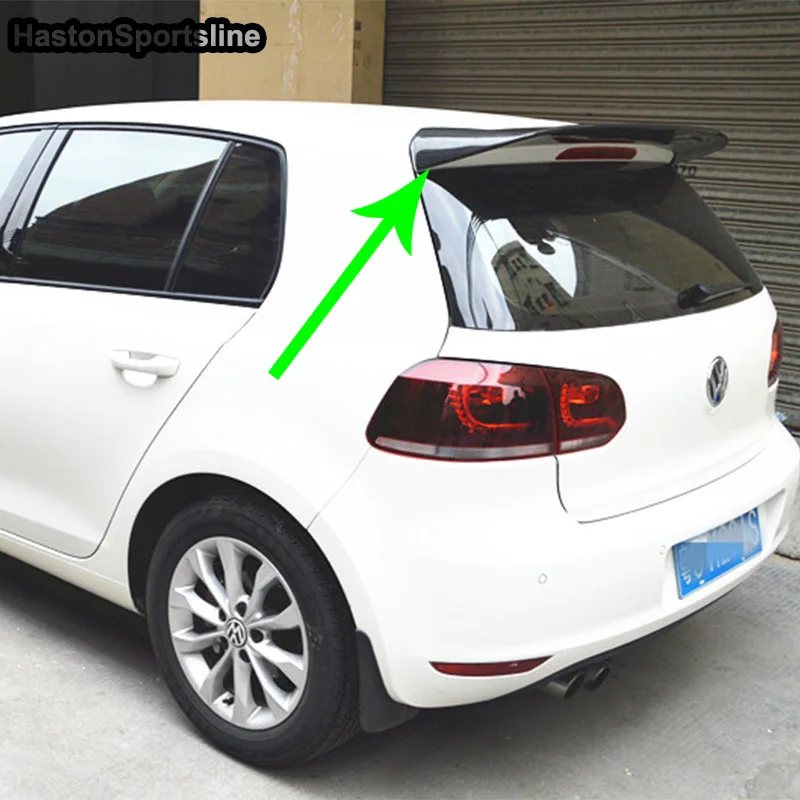 Golf 6 REVOZPORT Стайлинг спойлер на заднюю крышу из углеродного волокна крыло для Volkswagen