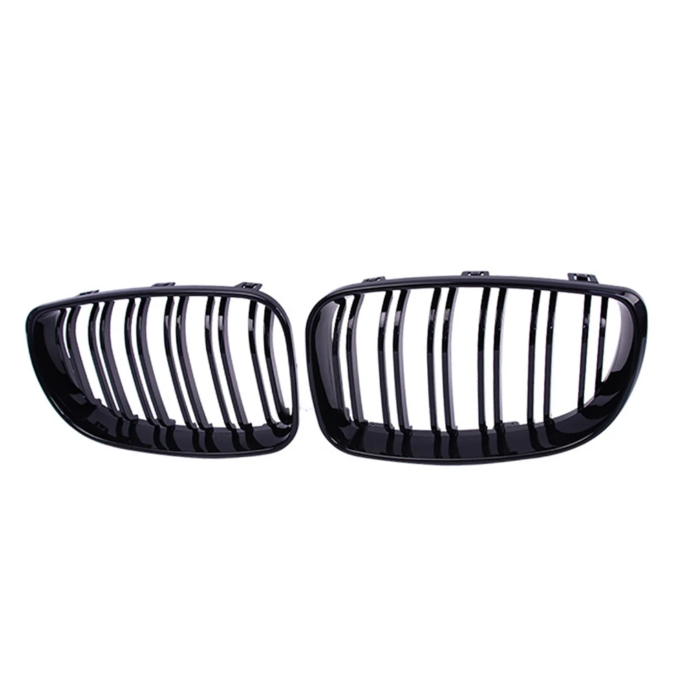 Car Glossy Black Grill Front Kidney Grille for BMW E81 E87 E82 E88 128I 130I 135I Selected 07-11 Dual Slats Double Line Grills