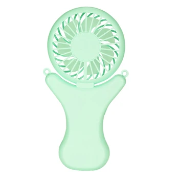 

New Small Fans Halter Portable USB Hold with One Fold Can Charge Mini Fan Outdoor Handheld Air Conditioner Standing Fan