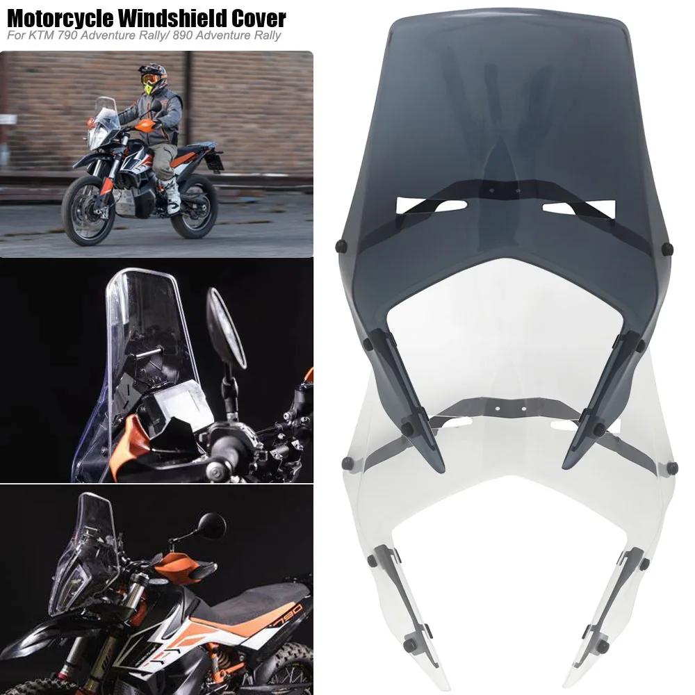 Motorcycle Windshield Windscreen Accessories Double Bubble Acrylic For 390/790/890 Adventure