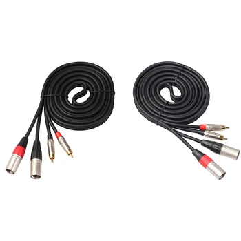 

Dual RCA to XLR Cable, 2 RCA to 2 XLR Male HiFi Stereo o Connection Microphone Cable Wire Cord Path Cable