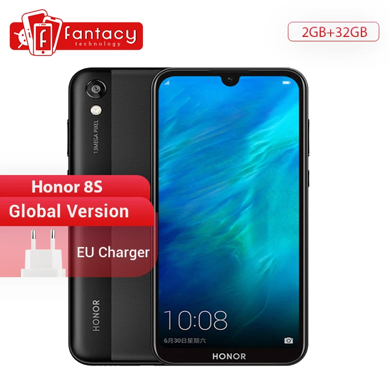 Глобальная версия Honor 8S 2 ГБ 32 смартфон MT6761 5 71 ''полный экран 13MP задняя камера