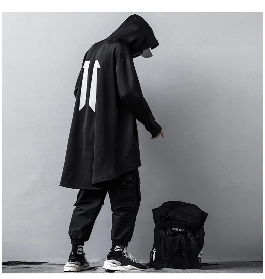 US Size Sweatshirts Men Harajuku Streetwear Long Hoodies Autumn Fashion Casual Hip Hop Male Jacket Oversize Cotton DG419