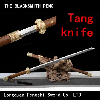 

Steel sword with tang Dynasty pattern/Japanese straight-edged samurai sword/Toyo Ninja katana/knife/Antique weapons/real swords