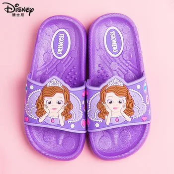 

Disney summer parent-child new slippers Princess Sophia soft bottom wear flat bottom student girls out sandals and slippers