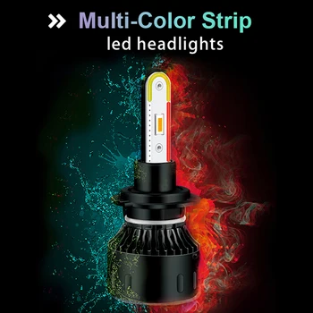 

RGB H4 LED H7 Car Headlight Bulb Multi-Color APP Bluetooth Music Control HB3 HB4 Fog Light H11 Led 9005 9006 LED Bulb Carlitek