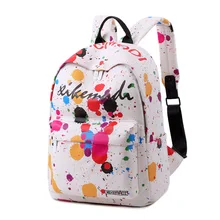 Напрямую от производителя продажи корейско-Стиль рюкзак Для женщин в студенческом стиле традиционные китайские чернила с принтом «граффити»; школьный Trav