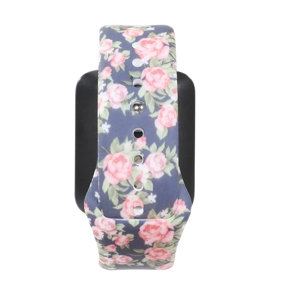 blue rose 20 мм/22 мм замена силиконовый браслет для наручных часов Apple Watch 1/2/3/4 смарт ремешок для huawei часы 2/samsung/LG g/Ticwatch-1 шт - Цвет: blue rose