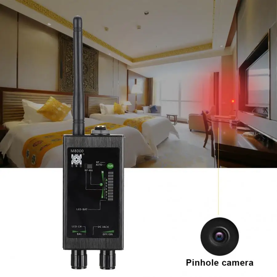 GPS Signal Finder 1MHz-12GH M8000 Antitracking Locator Monitor Auto Detector with LED Indicator(US 110-220V