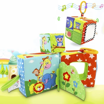 

Fun early education educational toys soft building blocks baby toys teether infant rattle hand bell distorting mirror plush toy