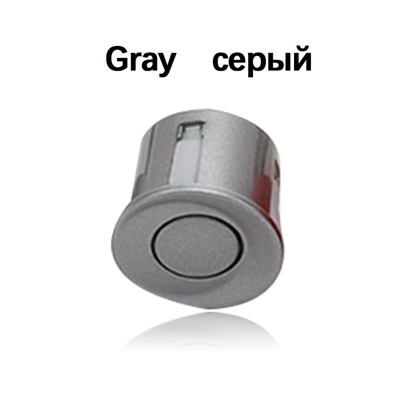 Автостоянка Радар монитор детектор Автомобильный реверсивный радар полумесяц жужжание голоса 4 зонда парктроник датчики цифровой дисплей PZ306 - Название цвета: Серый