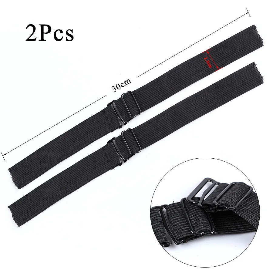 2-pcs Alileader, регулируемые черные нейлоновые эластичные ленты для создания париков, шапки для париков, сетка для волос, Кружевная Сетка, швейные резиновые инструменты для изготовления париков - Цвет: 2-pcs