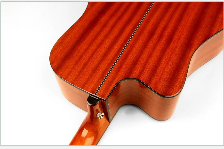 Гитара акустическая электрическая все Sapele стальная струна 41 дюймов D-Body Guitarra 6 струн поп-фолк Cutaway установить пикап высокий глянец