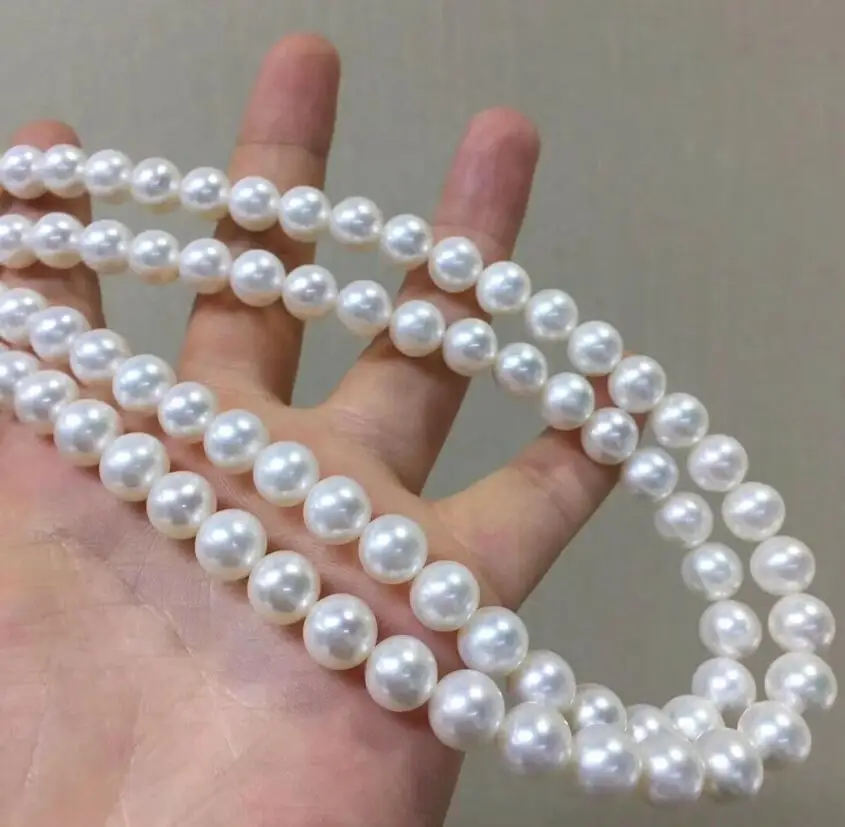 AAAA японский Akoya 6-7 мм белый жемчуг ожерелье 3" 50"