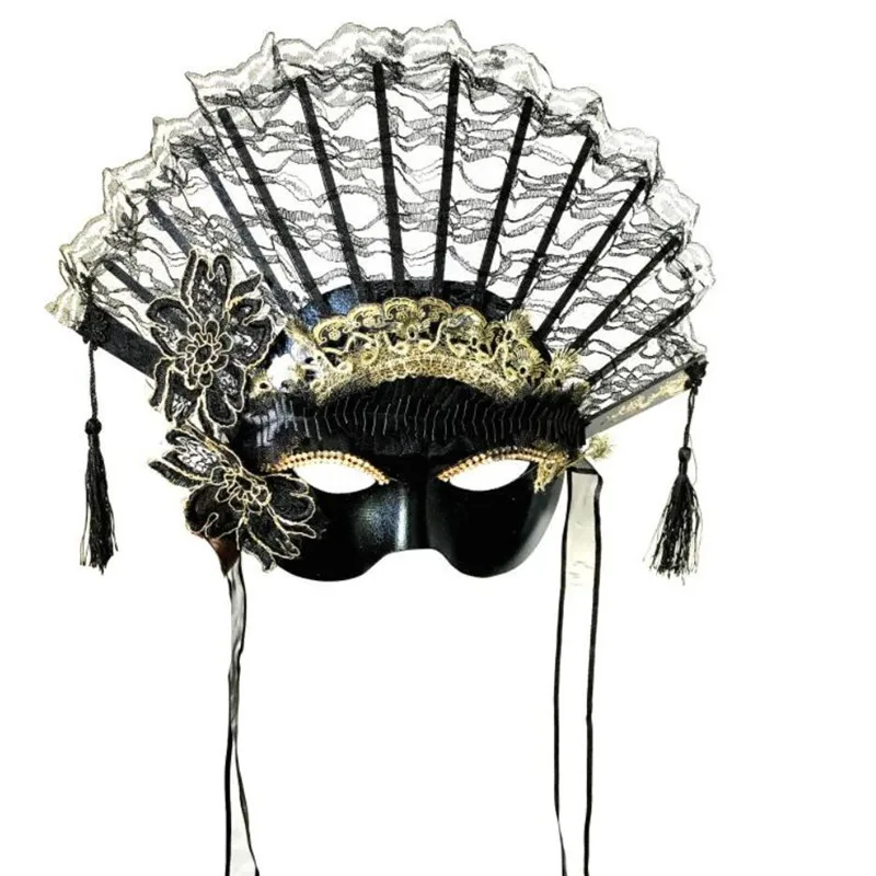 Masked female phoenix Chinese style lace scallop mask masked veil underwear T stage catwalk exaggerated party Halloween | Дом и сад
