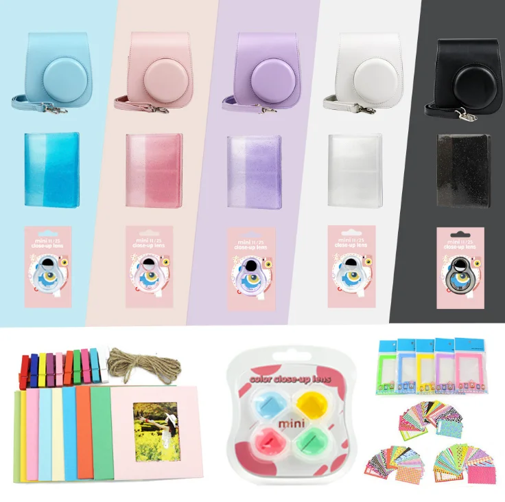 Комплект аксессуаров для камеры 9 в 1 комплект Fuji Instax Mini 11 сумка наклейка на рамку