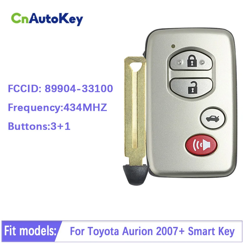 

CN007201 для Toyota Aurion 2007 + смарт-ключ, 4 кнопки, B53EA A433 P1 D4 4D-67, 433 МГц серый 89904-33100 БЕСКЛЮЧЕВОЙ Go