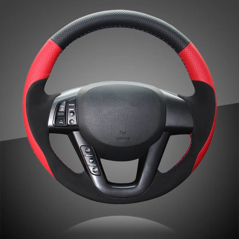 Чехлы рулевого колеса автомобиля для Kia K5 2011 2012 2013 Optima прошитая вручную