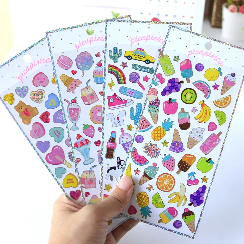 

Food Animal Cute Laser Decorative Stationery Stickers Scrapbooking DIY Diary Album Stick Lable