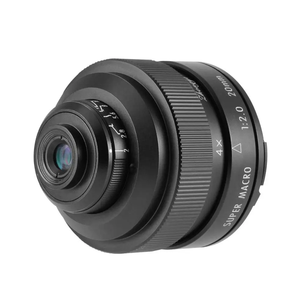 Супер макрообъектив Zhongyi Mitakon 20 мм f/2 4.5X для Canon EF EOS M Nikon F Sony E Pentax K M4/3 Fujifilm X Minolta A