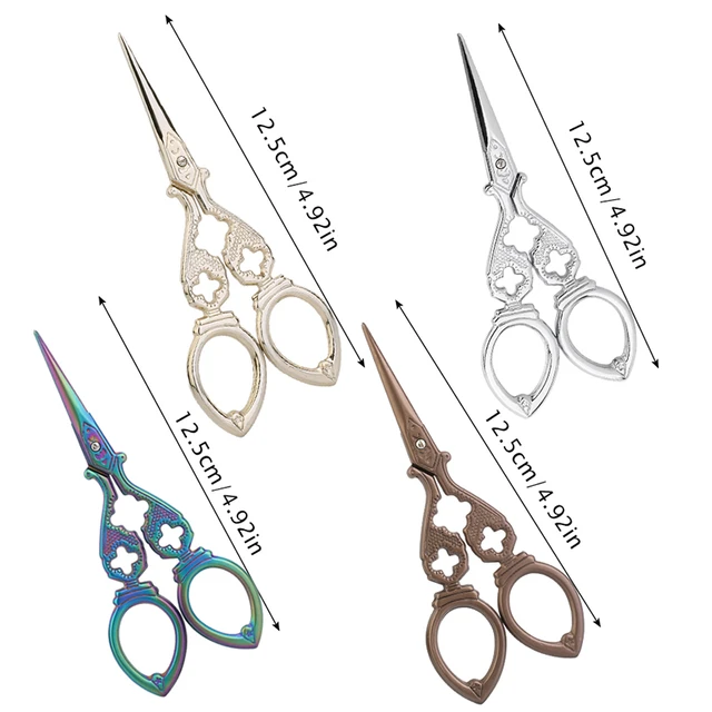 Medium Stainless Steel Embroidery Scissors Multicolor Vintage Cross Stitch Tailor  Scissor For Sewing Needlework Sewing Tool - AliExpress