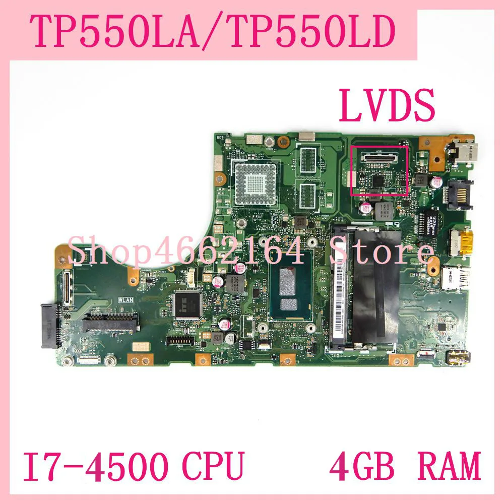 TP550LA материнская плата I7-4500 CPU /GM / 4GB RAM Материнская ASUS TP550 TP550L TP550LD TP550LJ TP550LN ноутбука