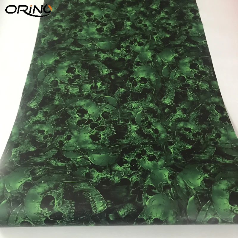 Green Skull Sticker Bomb Vinyl Wrap-3