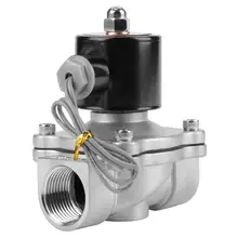 DC 12V G" N/C Электрический электромагнитный клапан из нержавеющей стали 304 нормально закрытый электромагнитный клапан 2 положения 2-ходовой клапан