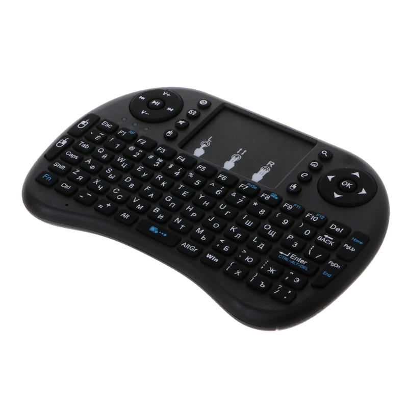 Русская i8 2,4 ГГц Беспроводная клавиатура Air mouse Touchpad для Android tv BOX PC